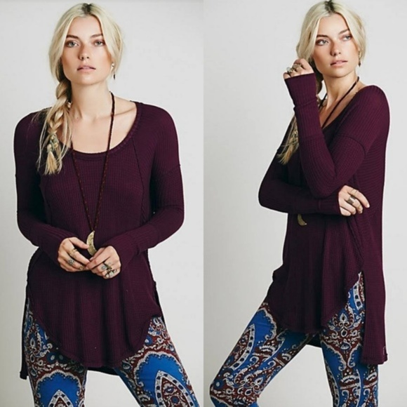 Free People Tops - NWOT Free People 'Ventura' High/Low Thermal Top